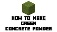 Players can create green concrete powder using green dye in Minecraft (Image via MCBasic on Youtube)